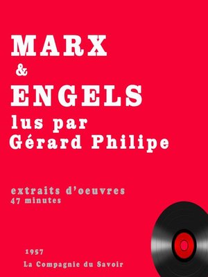cover image of Gérard Philipe lit Karl Marx et Engels